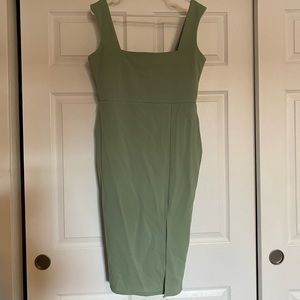 Nasty Gal Square Green Midi Dress